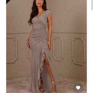 Azazie Taupe Dress